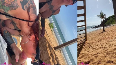 CHUPEI ELE NA PRAIA NA FRENTE DE TODO MUNDO